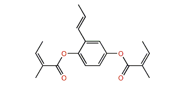 2-(E-Prop-1-enyl)-hydroquinone di-angelate